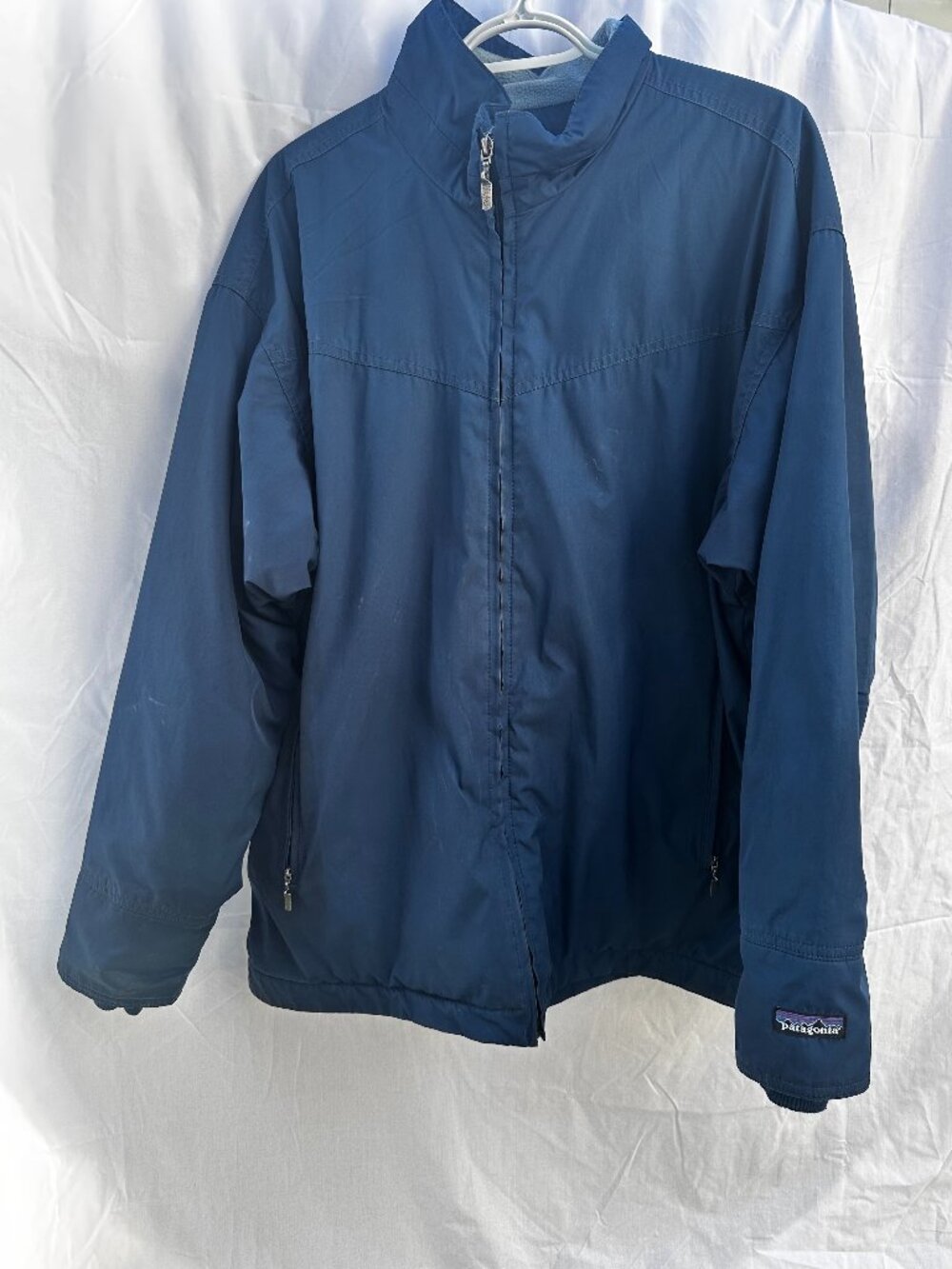 Vintage Patagonia Fleece-Lined Shelled Synchilla Jacket Blue (Size M)